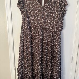 Lane Bryant size 22 women’s floral satin dress